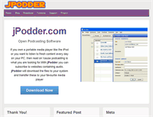Tablet Screenshot of jpodder.com